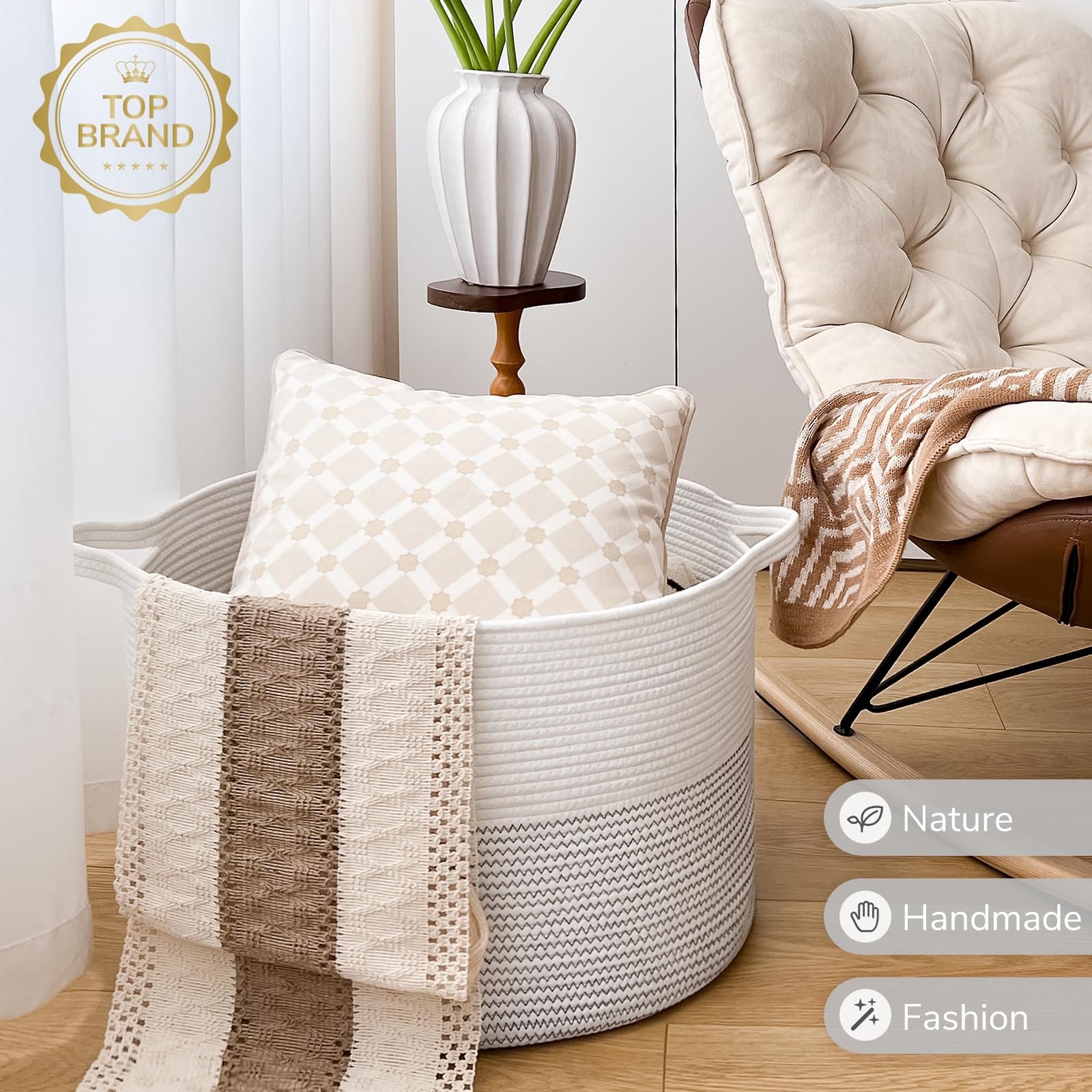 Playroom toy storage using INDRESSME basket for tidy organization.