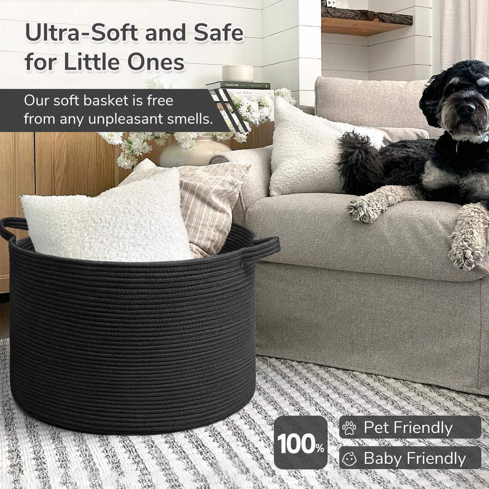 INDRESSME XXXLarge blanket basket flat for space-saving storage