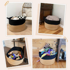 INDRESSME XXXLarge cotton rope basket neutral decor adds calm style to any room.