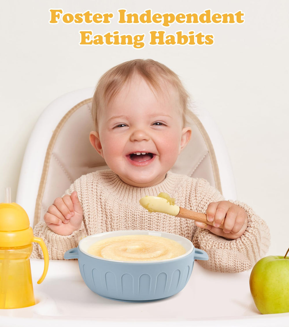 iNeibo porcelain bowls with handles supporting safe, independent feeding