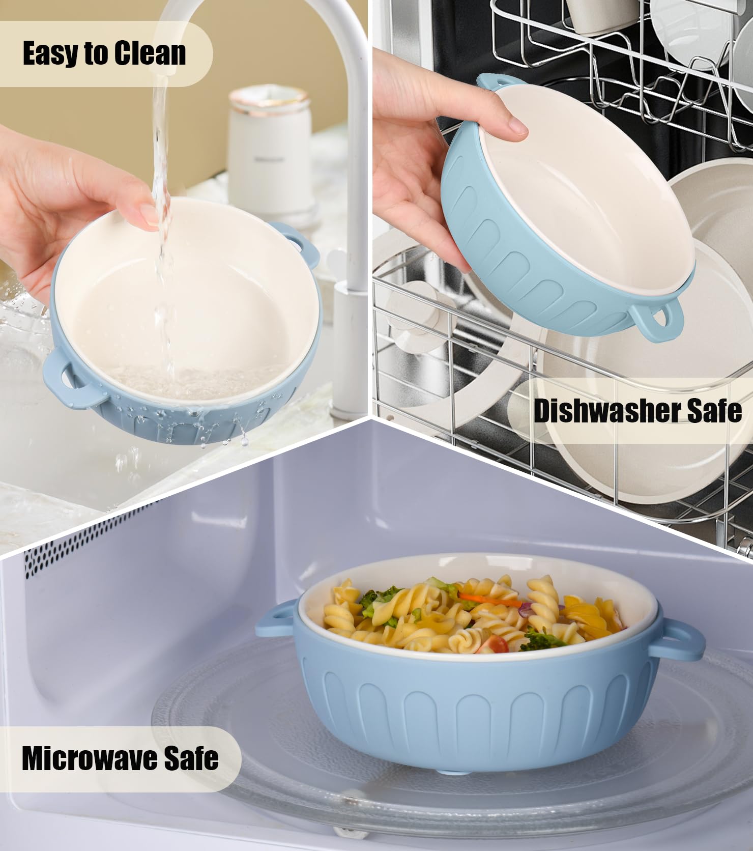 Versatile iNeibo bowls used for fruit puree, pasta, and snacks