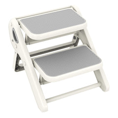 iNeibo toddler step stool folded for compact storage and easy transport