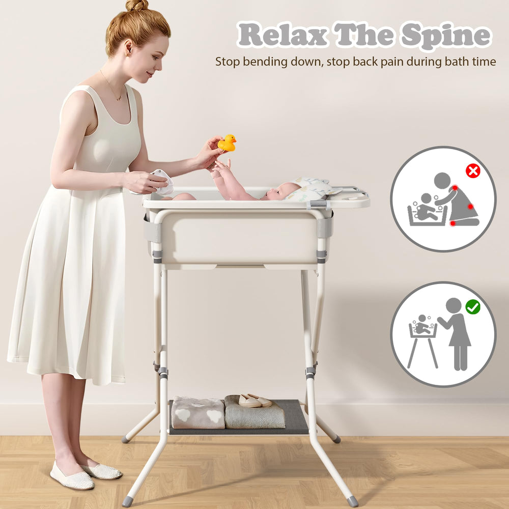 iNeibo waist-high bath design reduces bending for a comfortable bath