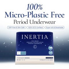 Inertia Overnight Underwear extended 17.6-inch cover for front-to-back overnight protection