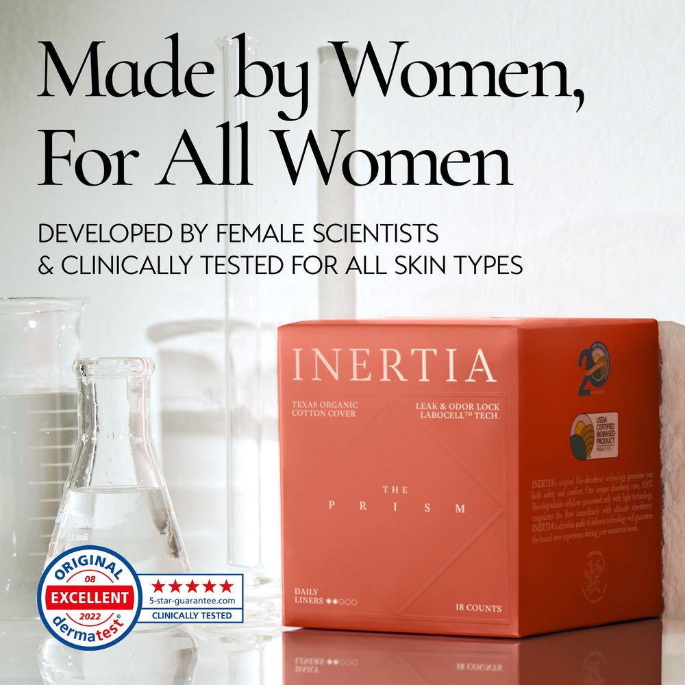 Inertia Prism Red Panty Liner Korean origin informs science-backed design.