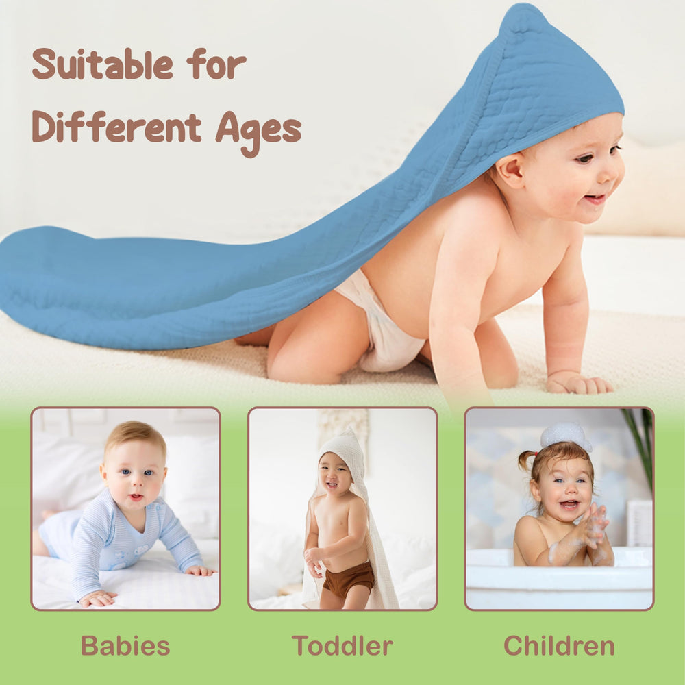 Infancie durable, machine-washable towel preserves softness wash after wash.