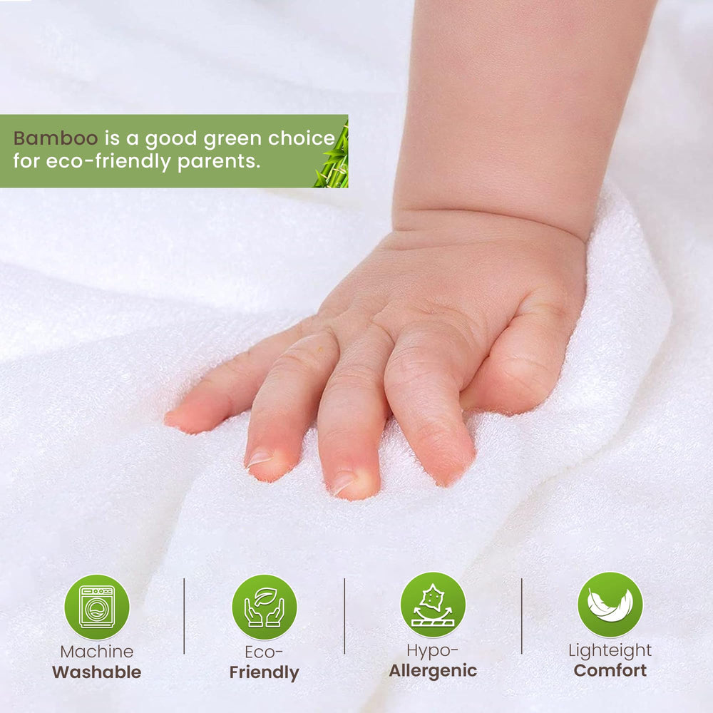 Infancie bamboo washcloth closeup texture reveals gentle softness.