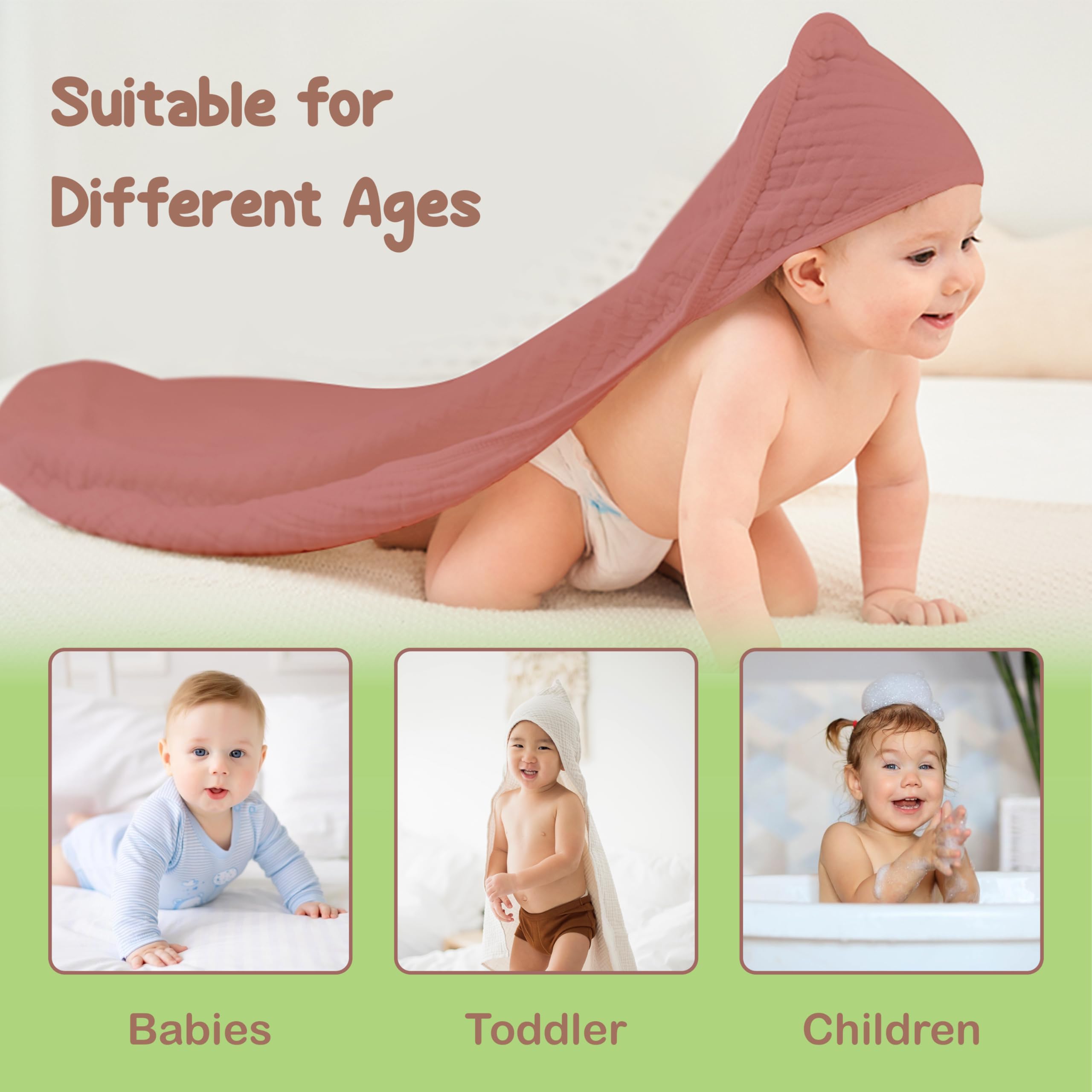 Infancie newborn bath time wrap keeps baby warm after the bath.