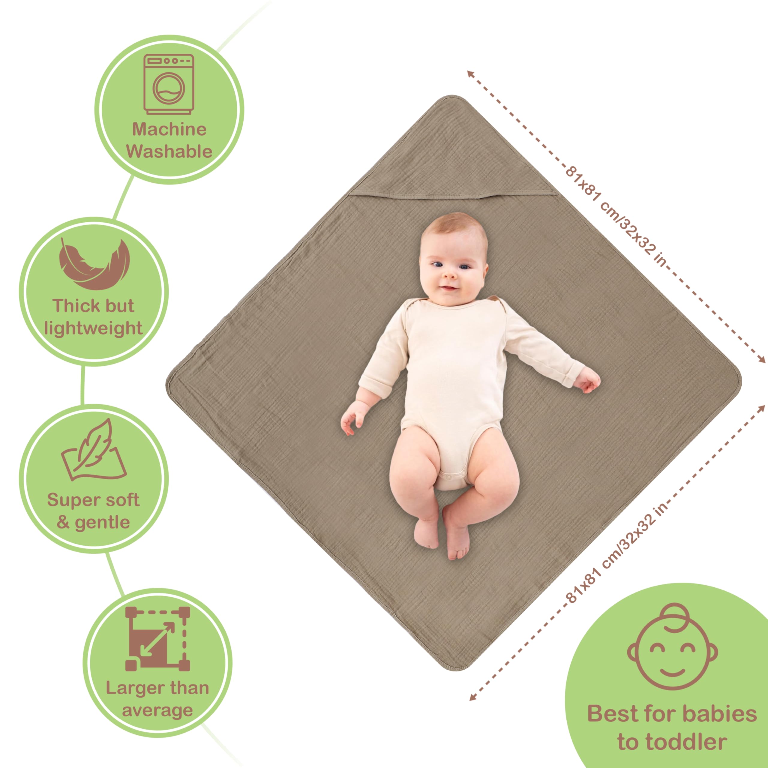 Infancie towel in boy style, hooded design for quick warmth after baths