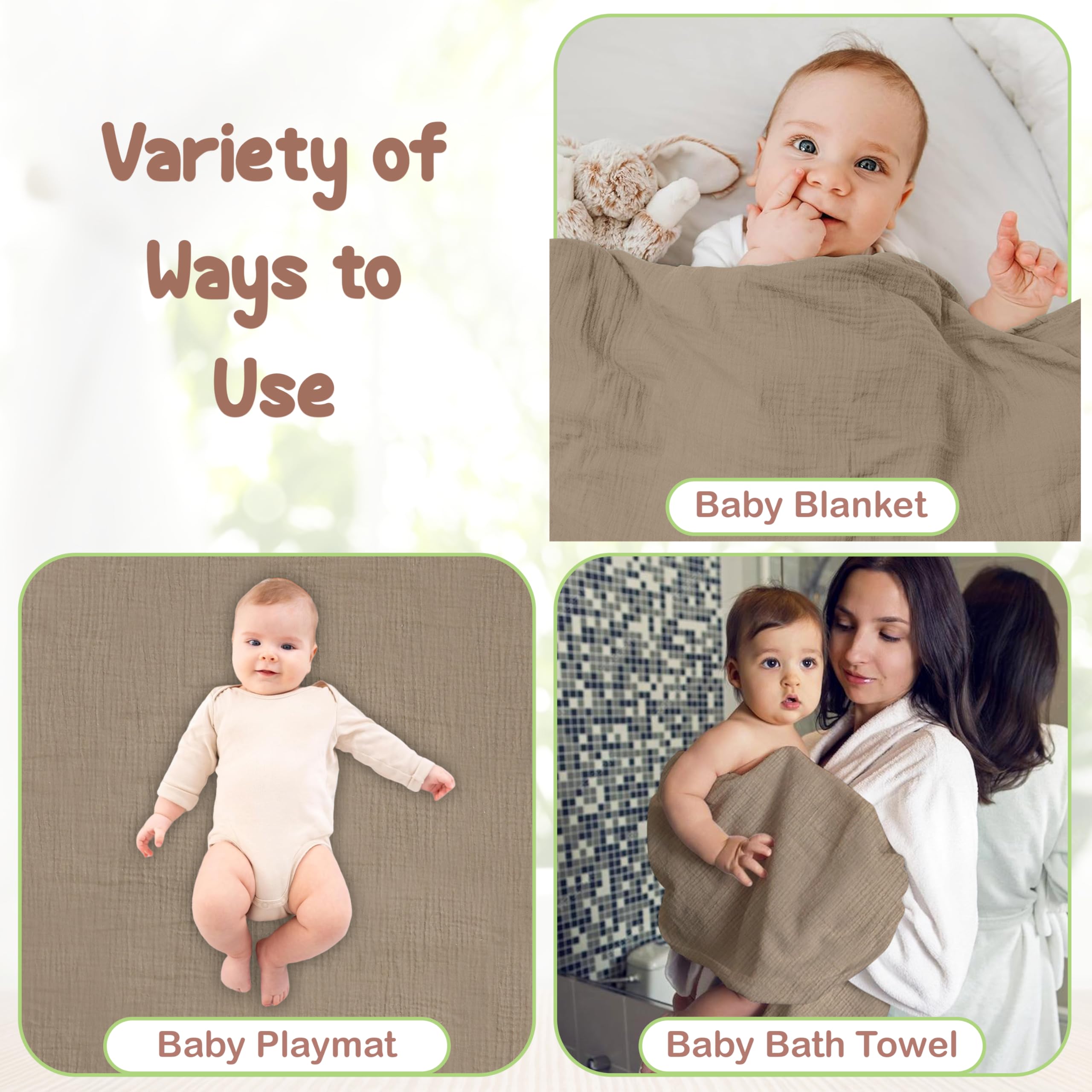 Infancie towel set is machine washable and lint-free for easy care