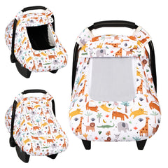 HNHUAMING infant car seat cover with animal pattern for sun and wind protection.