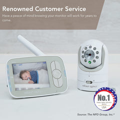Infant Optics DXR-8 zoom lens offering closer baby views.