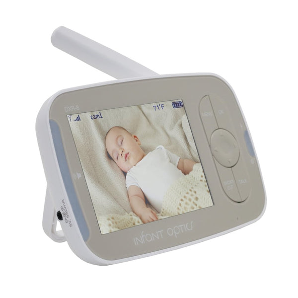 Infant Optics DXR-8 monitor unit in standalone setup for reliable baby monitoring