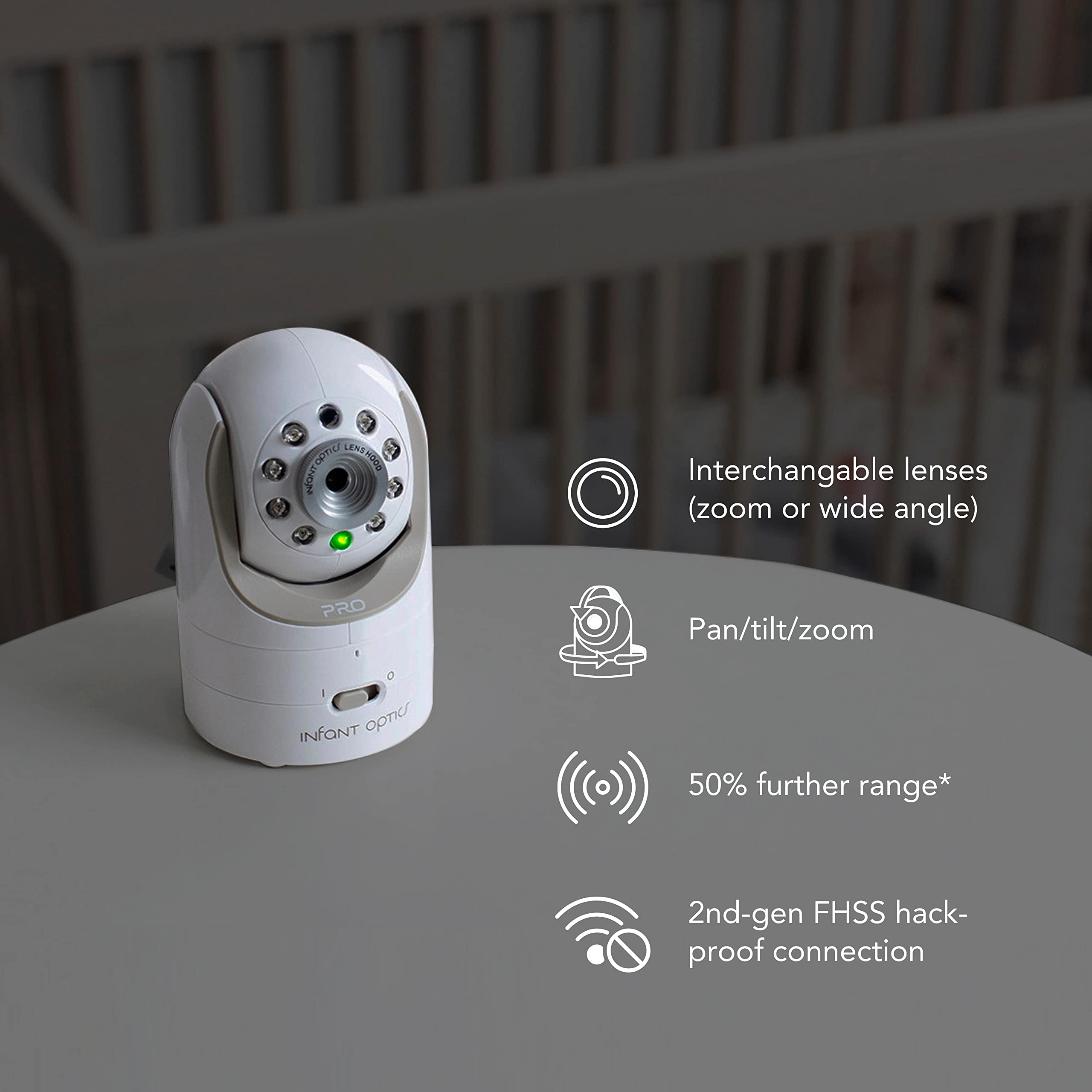 Infant Optics DXR-8 PRO add-on camera packaging for simple installation.