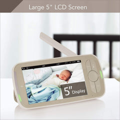 Infant Optics DXR-8 PRO monitor back panel highlighting connectivity with your kit.