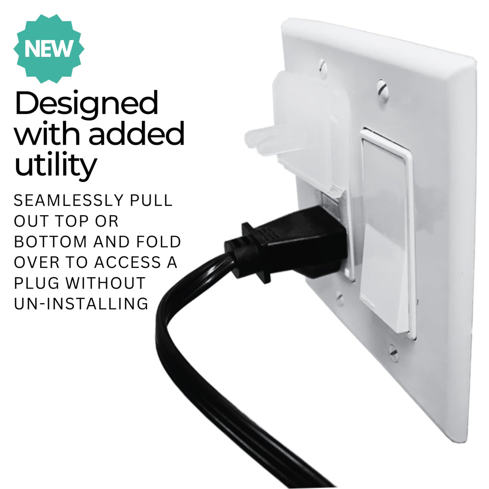 Infant Tree clear outlet covers fit standard outlets for a seamless look.