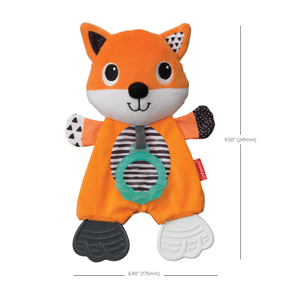 Infantino Cuddly Teether Fox BPA-free materials for safe play.