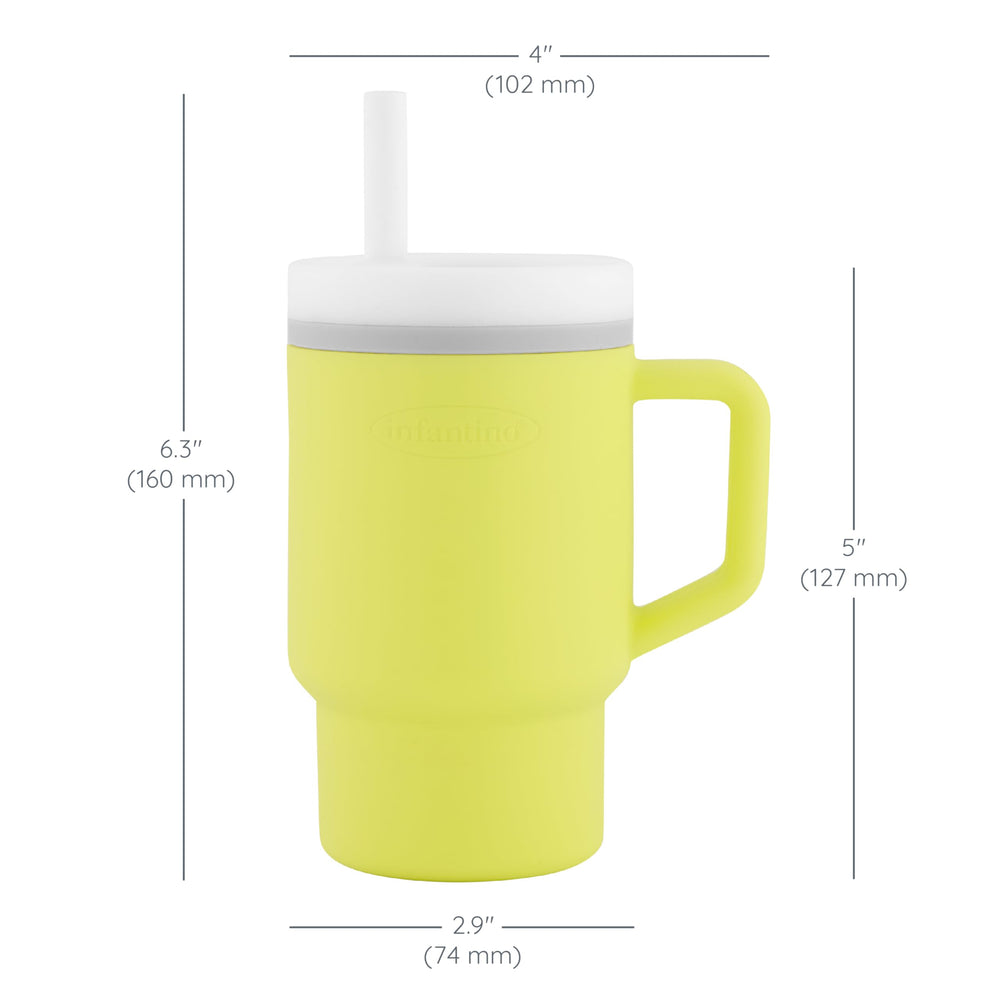 Infantino My 1st Tumbler 9oz capacity suits water, milk, or juice.