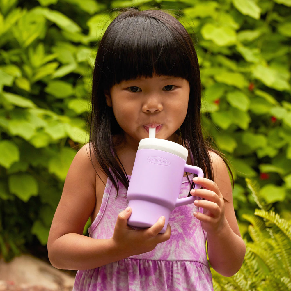 Infantino My 1st Tumbler is dishwasher safe for fast cleaning