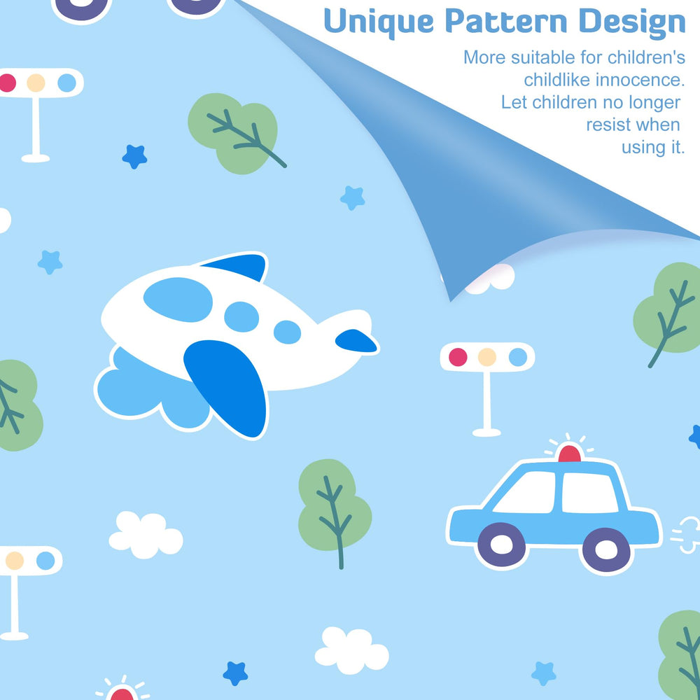 INFANZIA machine-washable blue strap covers for easy care