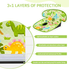 INFANZIA Dry Seat deep-side design contains spills and crumbs.