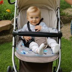 INFANZIA Dry Seat harness-shield guards moisture around the crotch area.