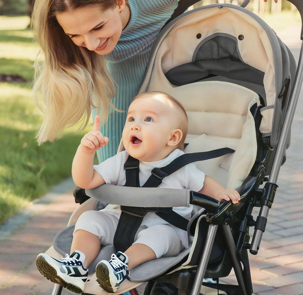 INFANZIA Dry Seat padded saver adds soft comfort for toddlers during rides