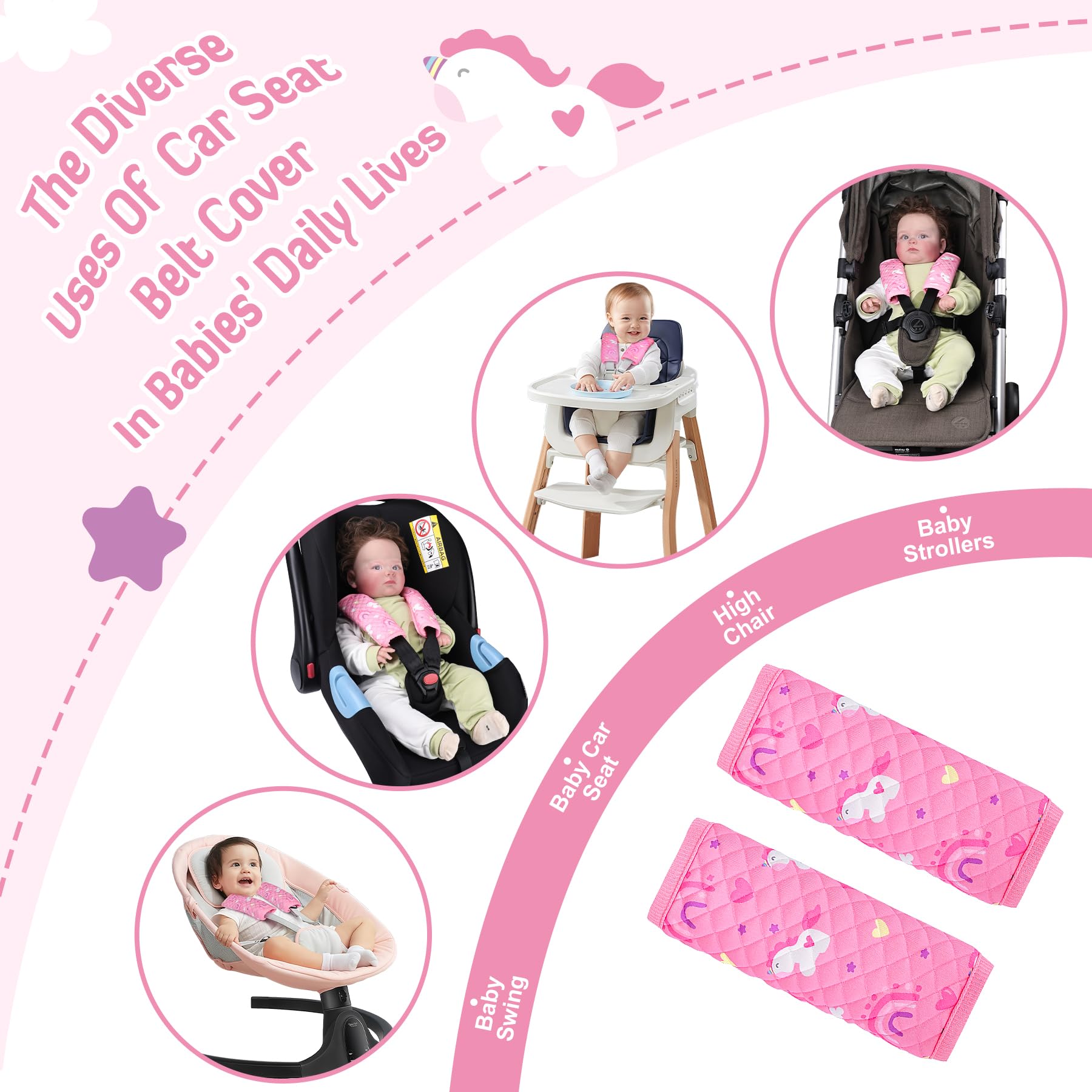 INFANZIA machine-washable strap covers stay soft after spills