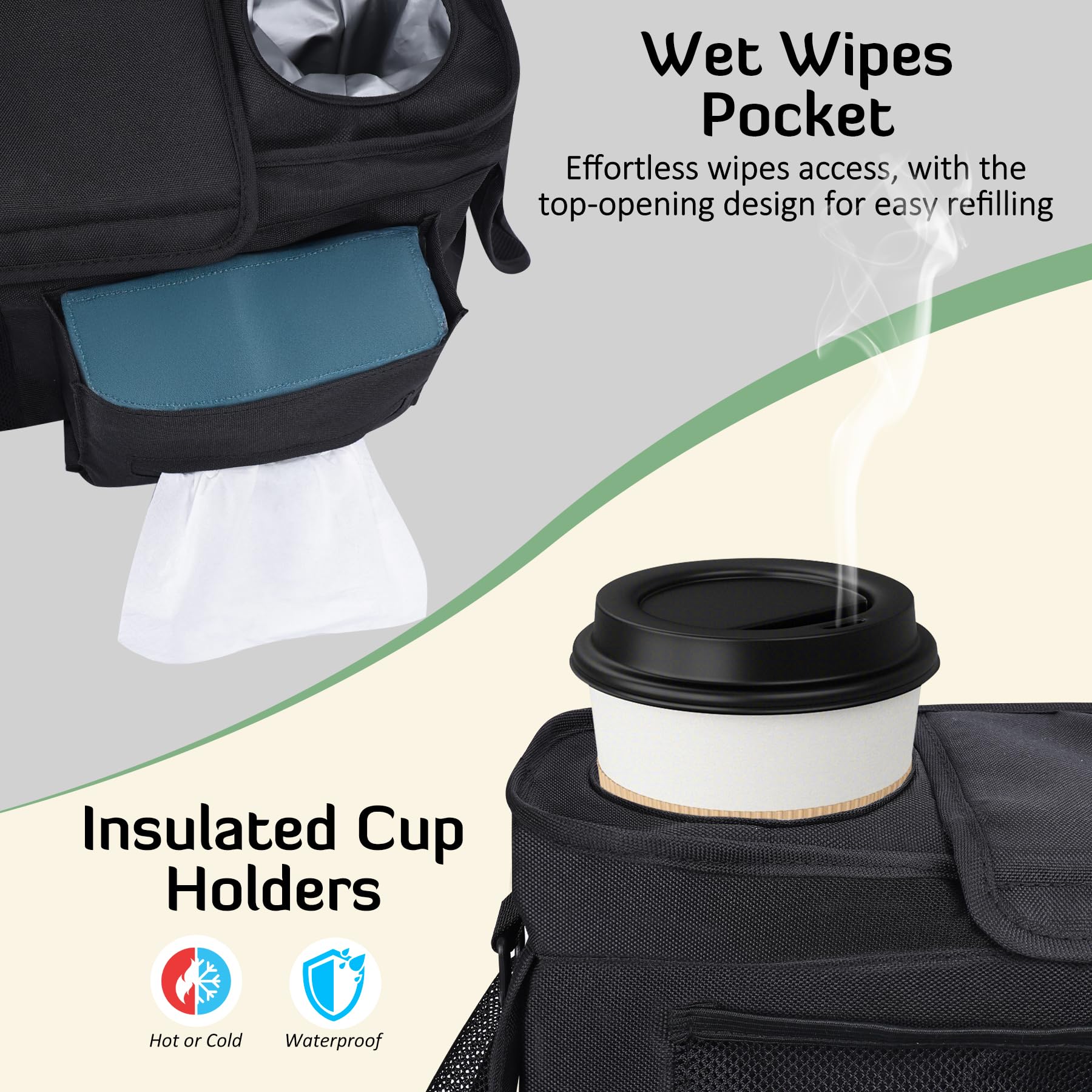 INFANZIA durable oxford fabric resists splashes and daily wear