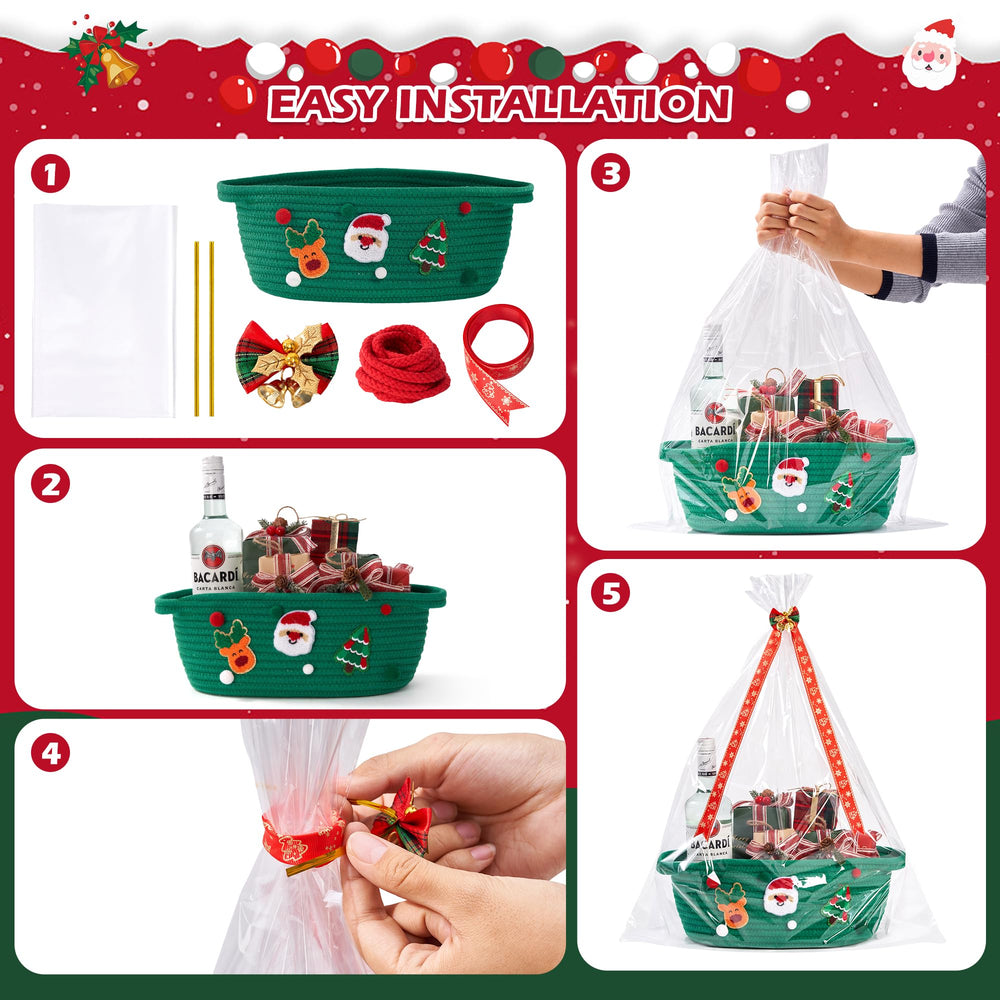 InfiBay basket with bells and tie used as charming gift display.