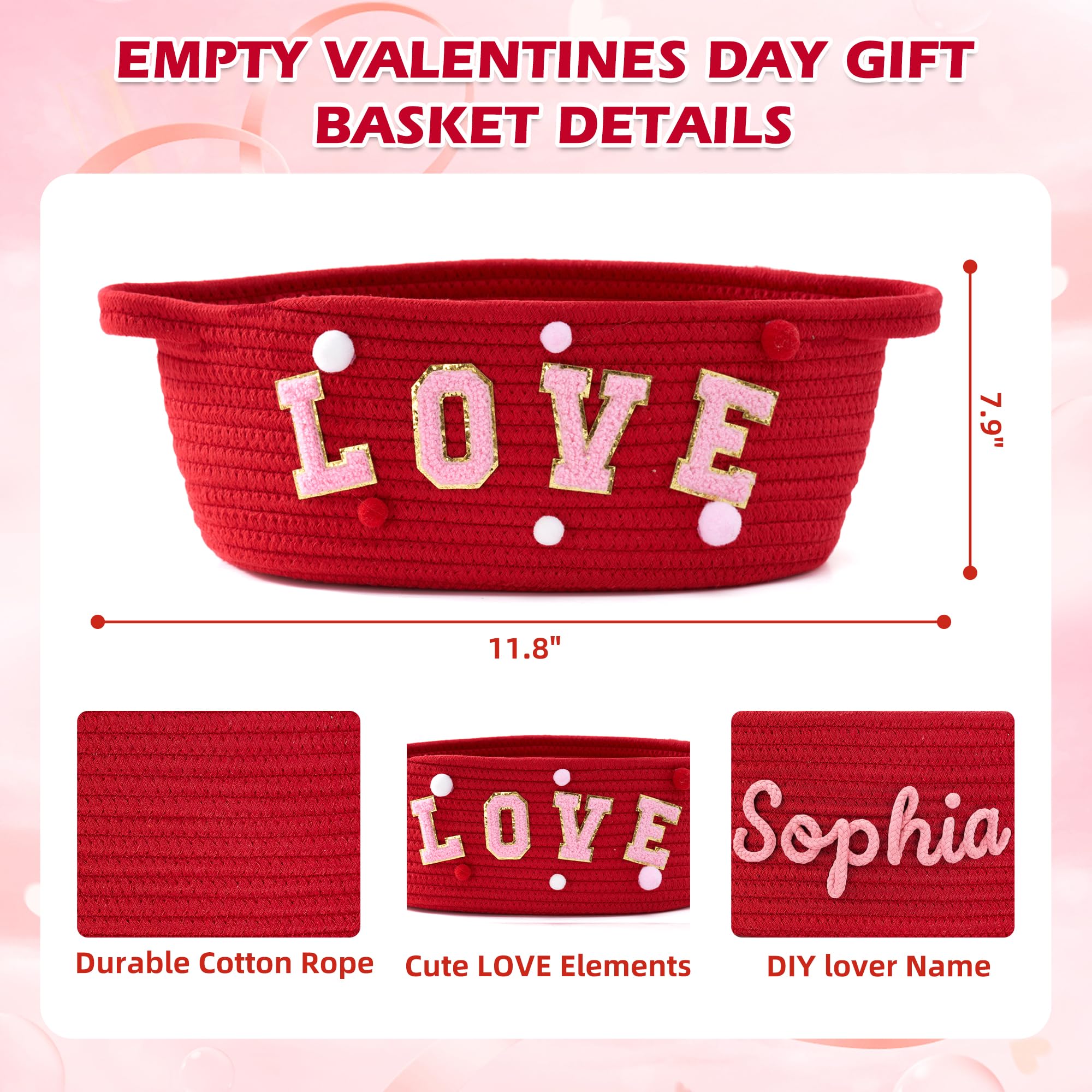 InfiBay Valentines basket clear gift bag keeps contents secure while presenting the gift.