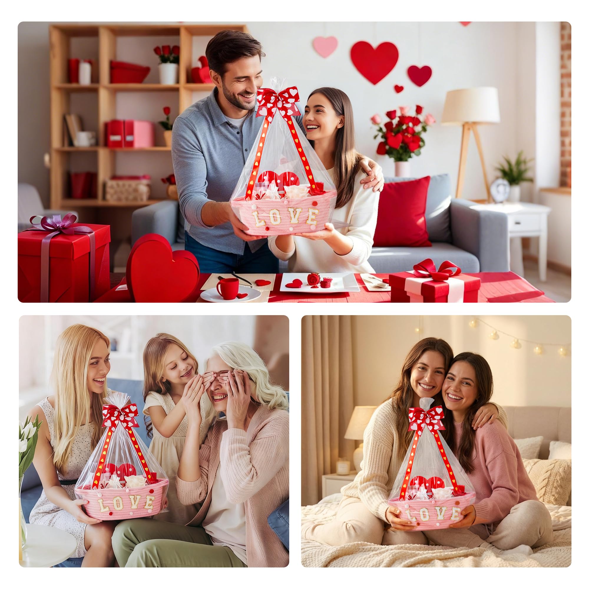 InfiBay Valentines Day Basket DIY name rope for personalized touch.