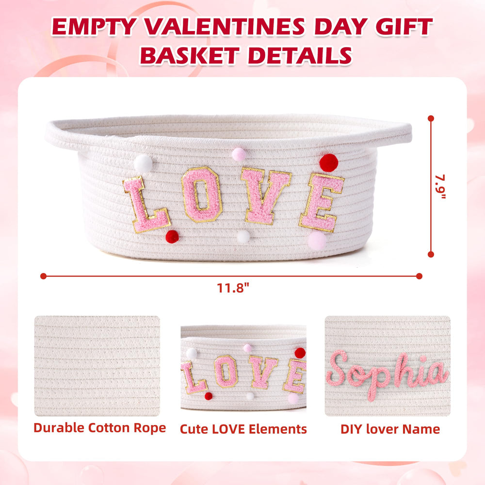InfiBay Valentines basket love ribbon adds charming detail to your present.
