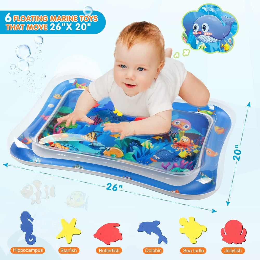 Infinno tummy time mat folds flat for easy storage and packing.