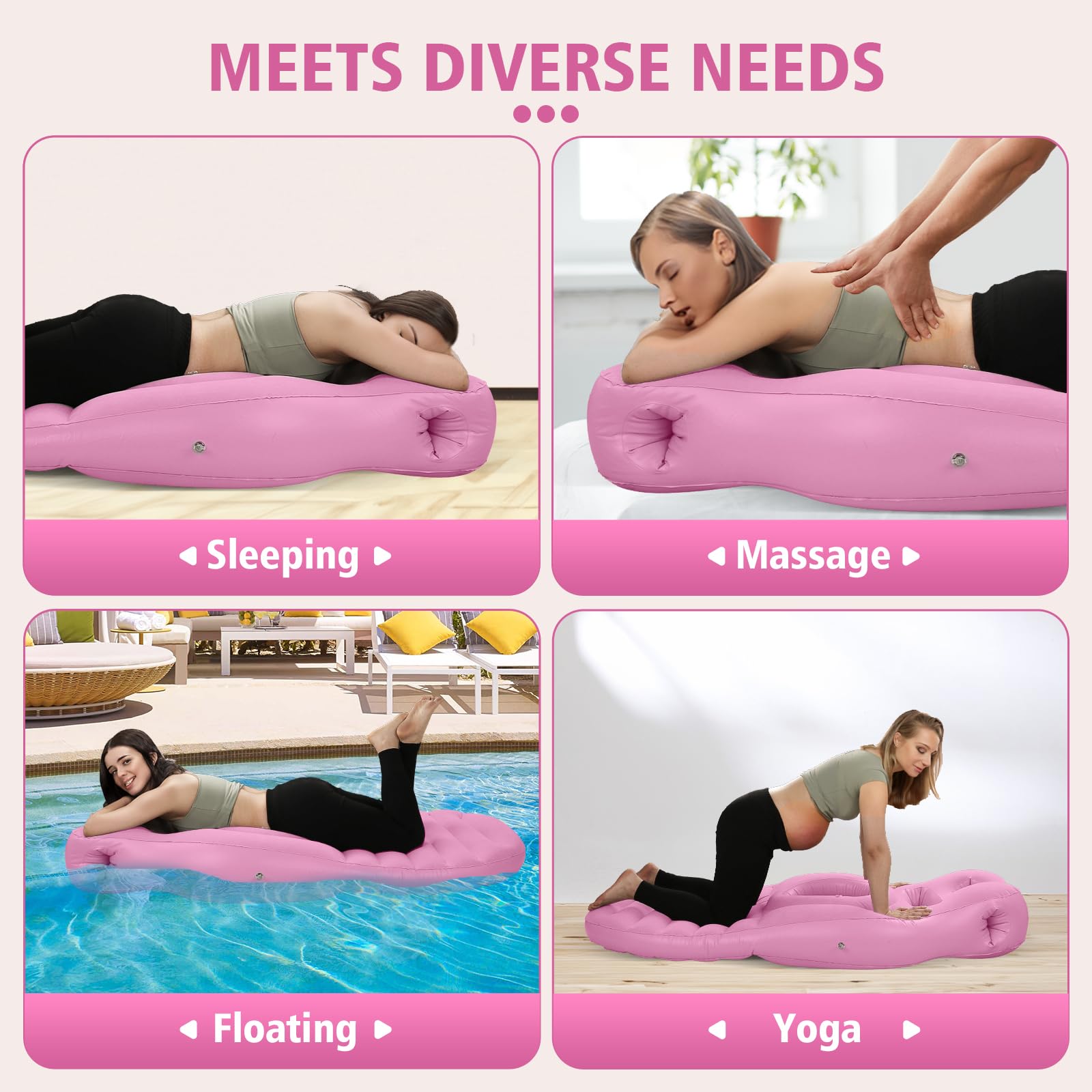 Premium PVC material on the Inflatable Pregnancy Pillow for durable use.
