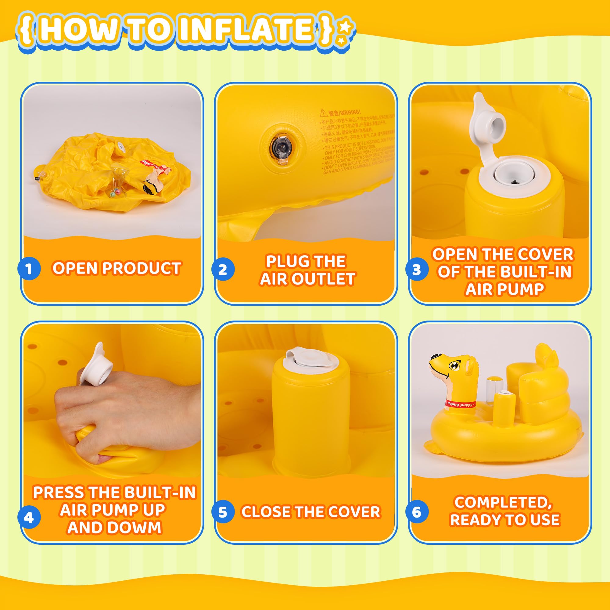 INFLATEFLY side-tipping prevention cylinders enhance stability during sitting.