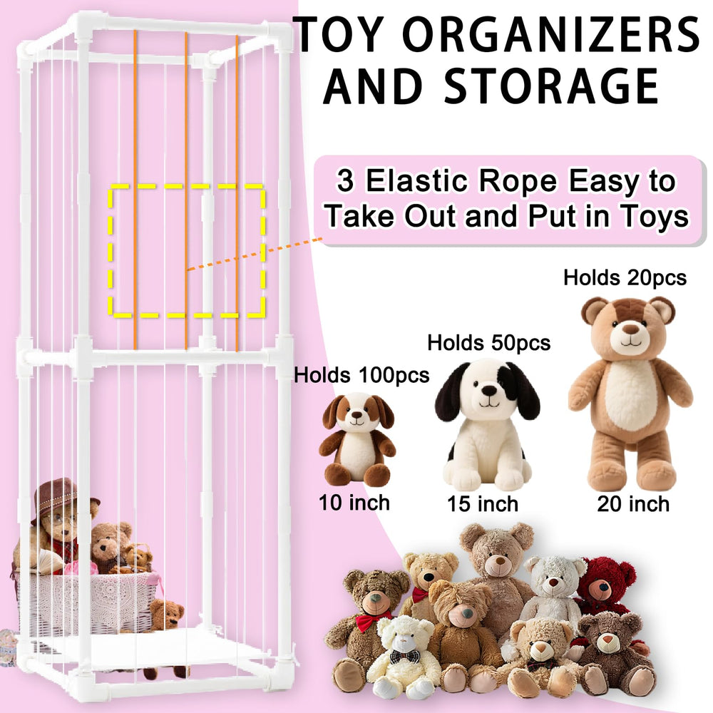 INFTOYCO teddy bear storage keeps plushies accessible and neat.