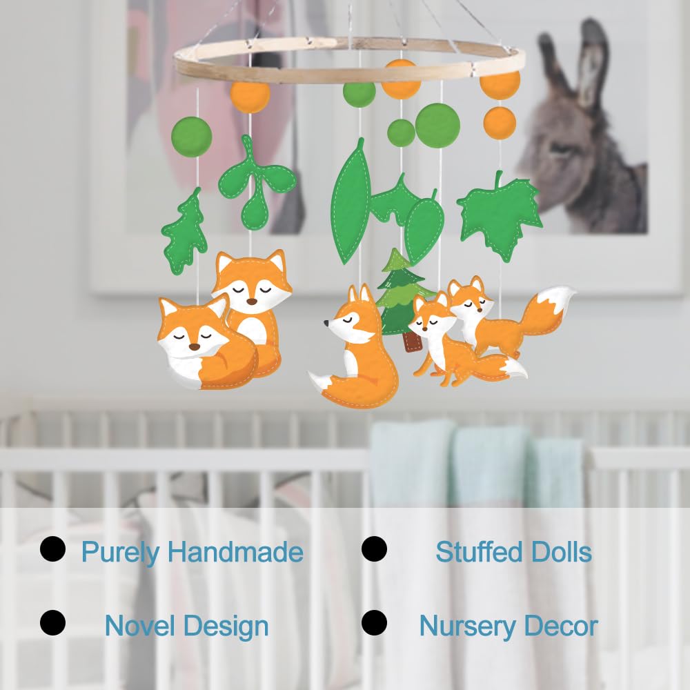 INFUNLY animal mobile felt collection adds whimsy to nursery decor.