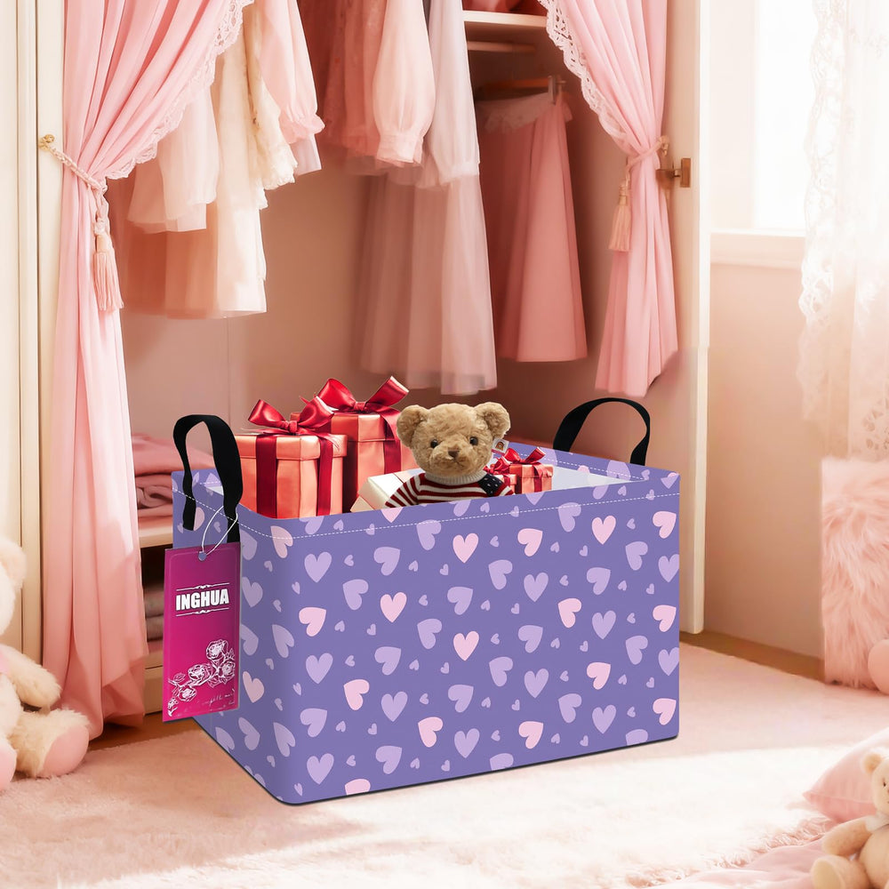 INGHUA rectangular storage basket helps organize gifts and gift wrap supplies
