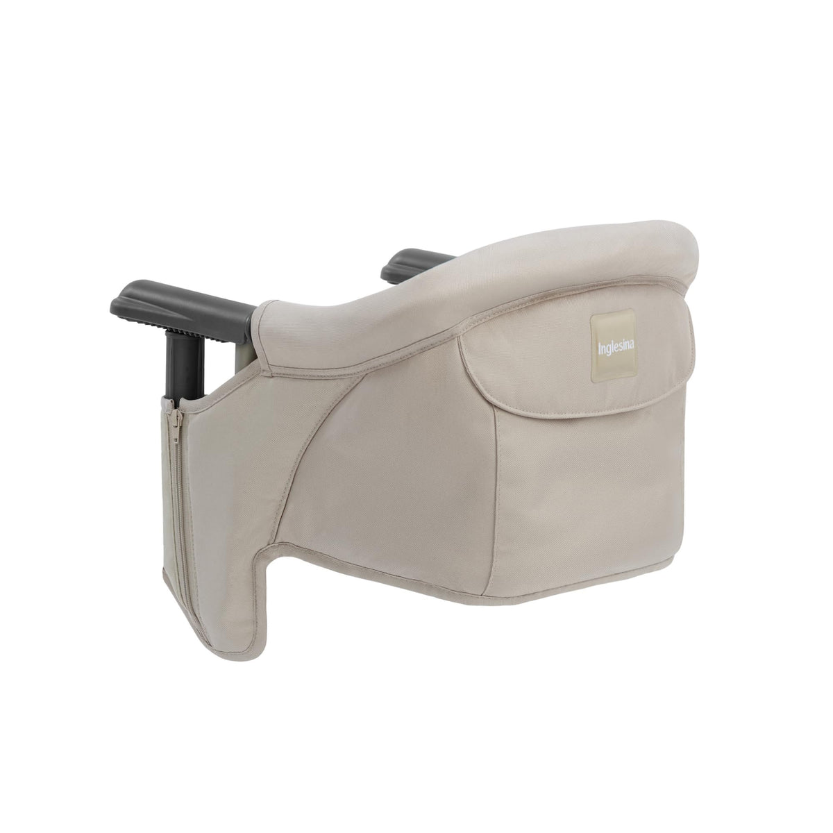Inglesina Fast Table Chair Cream folded compact for easy transport.