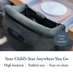Dining tray attached to Inglesina Fast Table Chair for mess-free meals