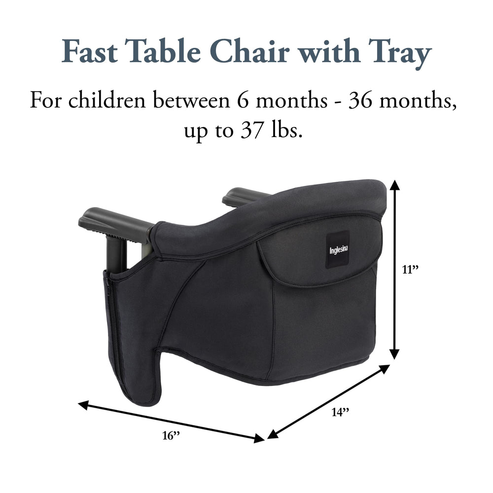 Compact Inglesina Fast Table Chair folded for easy storage.