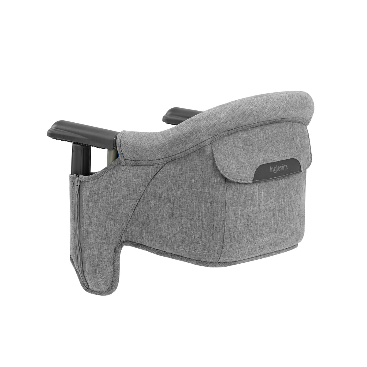 Inglesina Fast Table Chair folded for compact storage and easy transport.