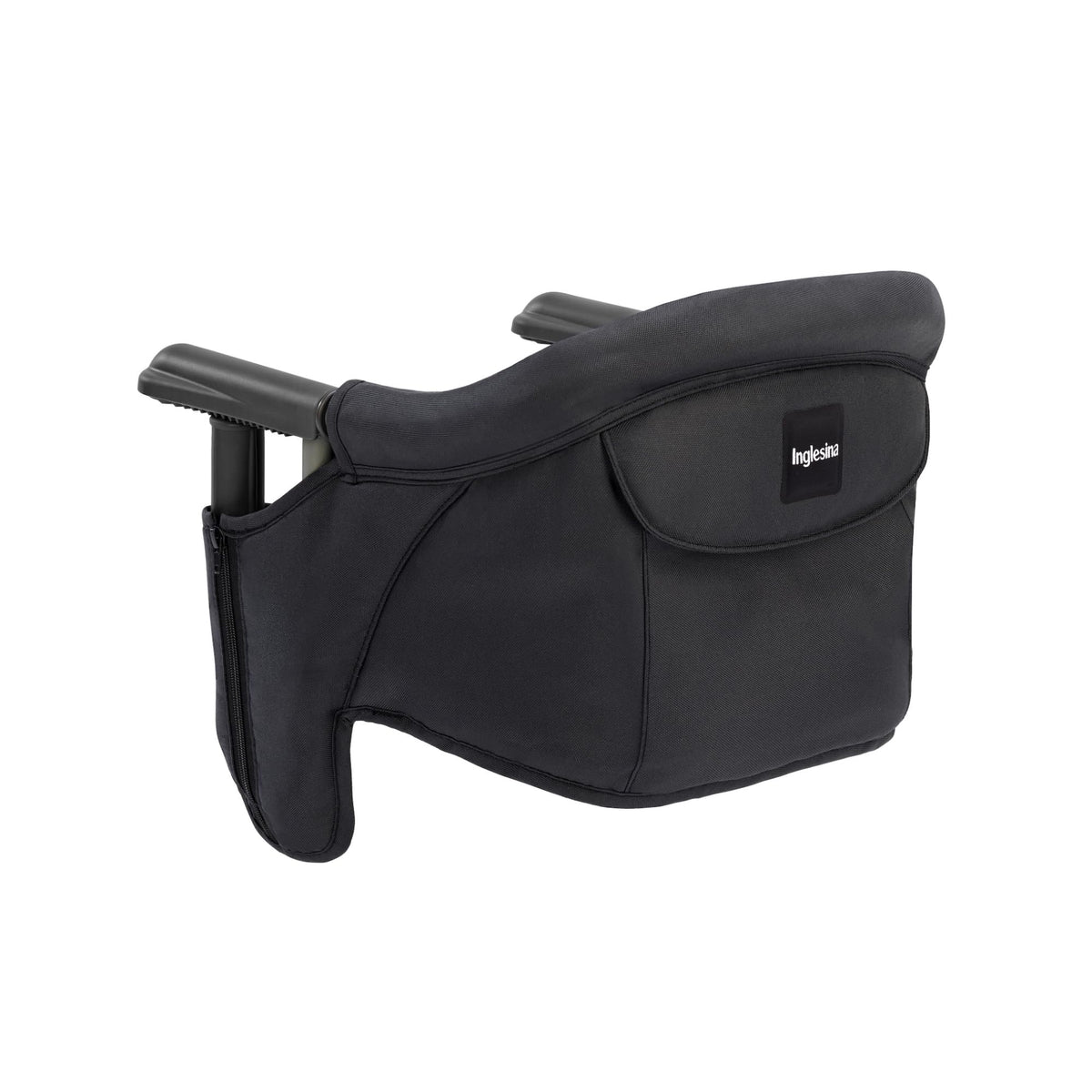 Inglesina Fast Table Chair folded compact for easy travel and storage.