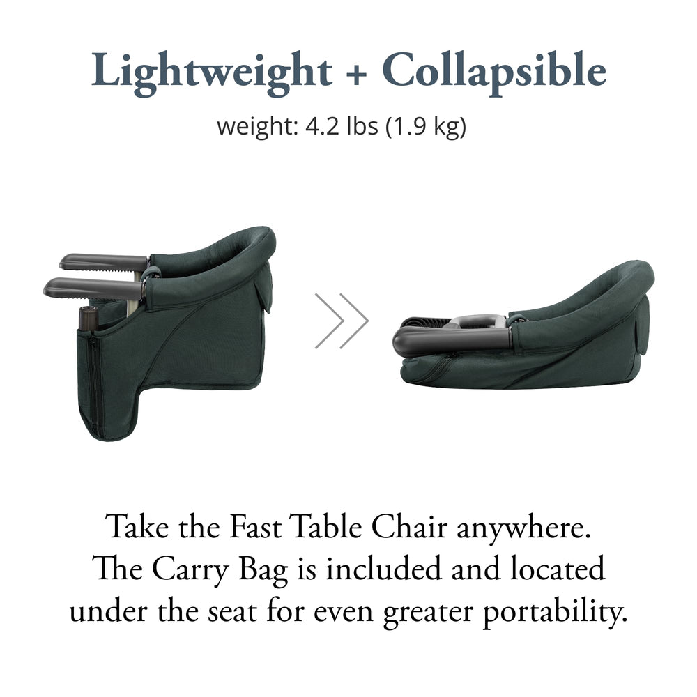 High backrest and padded seat keep baby comfy.