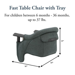Baby using Inglesina Fast Table Chair at mealtime in a restaurant