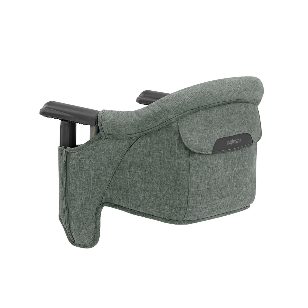 Inglesina Fast Table Chair Pine Green Melange front view for compact toddler seating