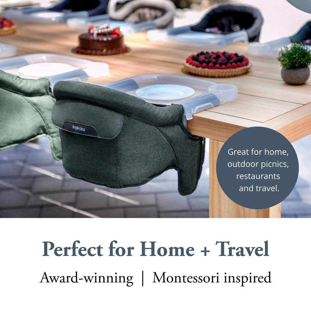 Inglesina Fast Table Chair travel bag included for effortless transport.