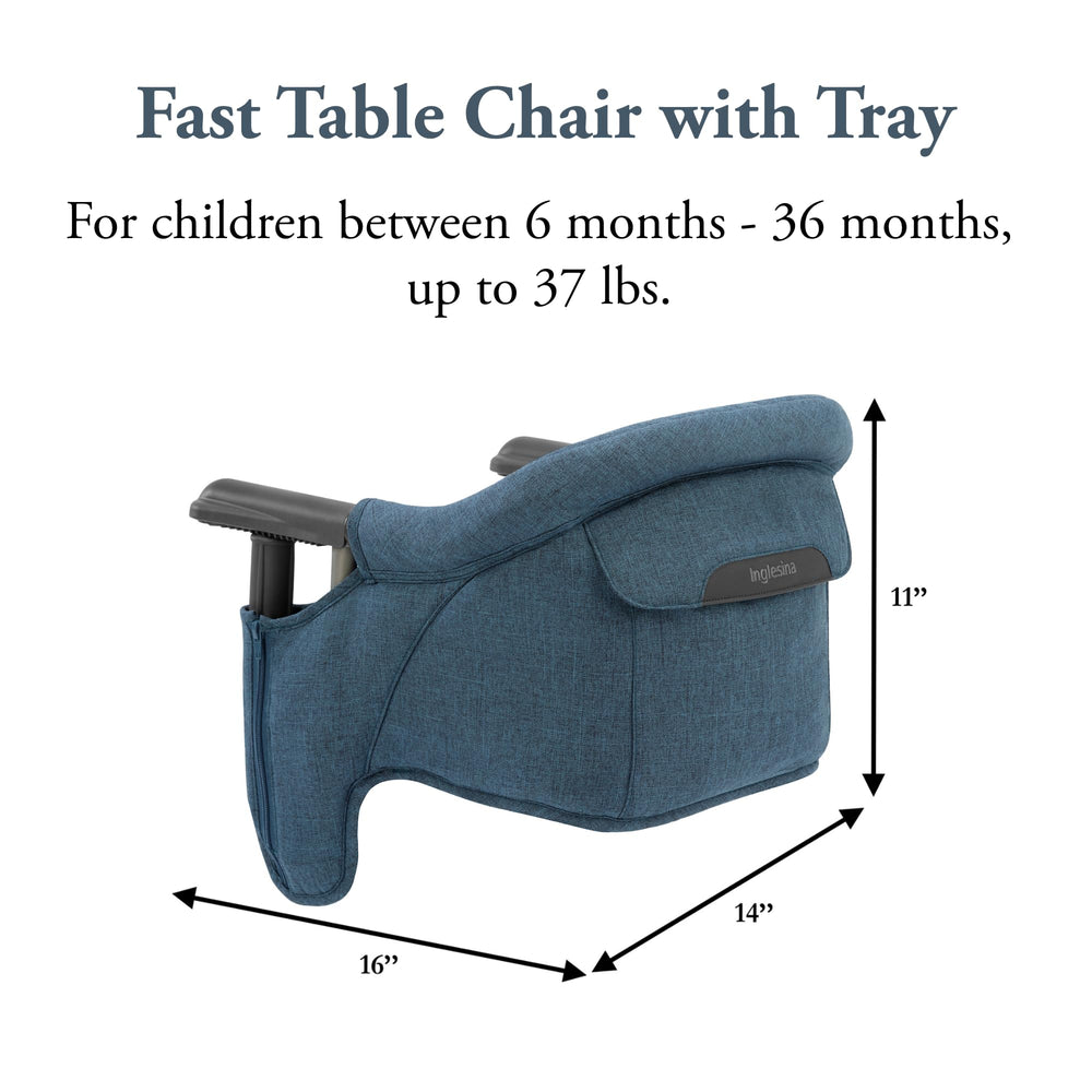 Foldable Inglesina high chair designed for travel and dining out with ease.