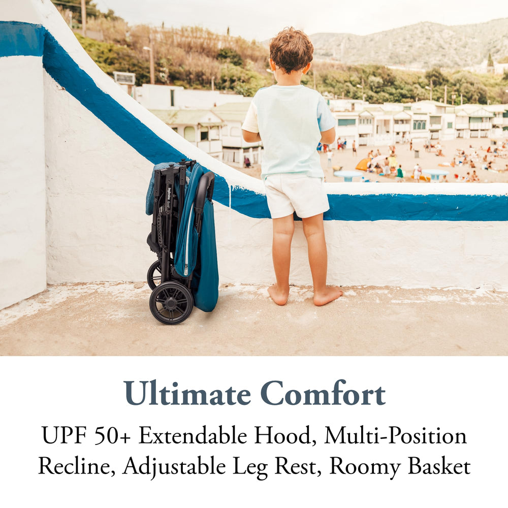 Inglesina Quid 2 stroller with 5-point harness for secure rides.
